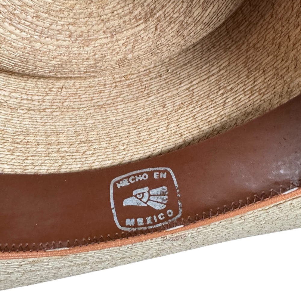 VINTAGE Hand Woven Boho Wide Brim Gaucho Sombrero Hat - Picture 8 of 10